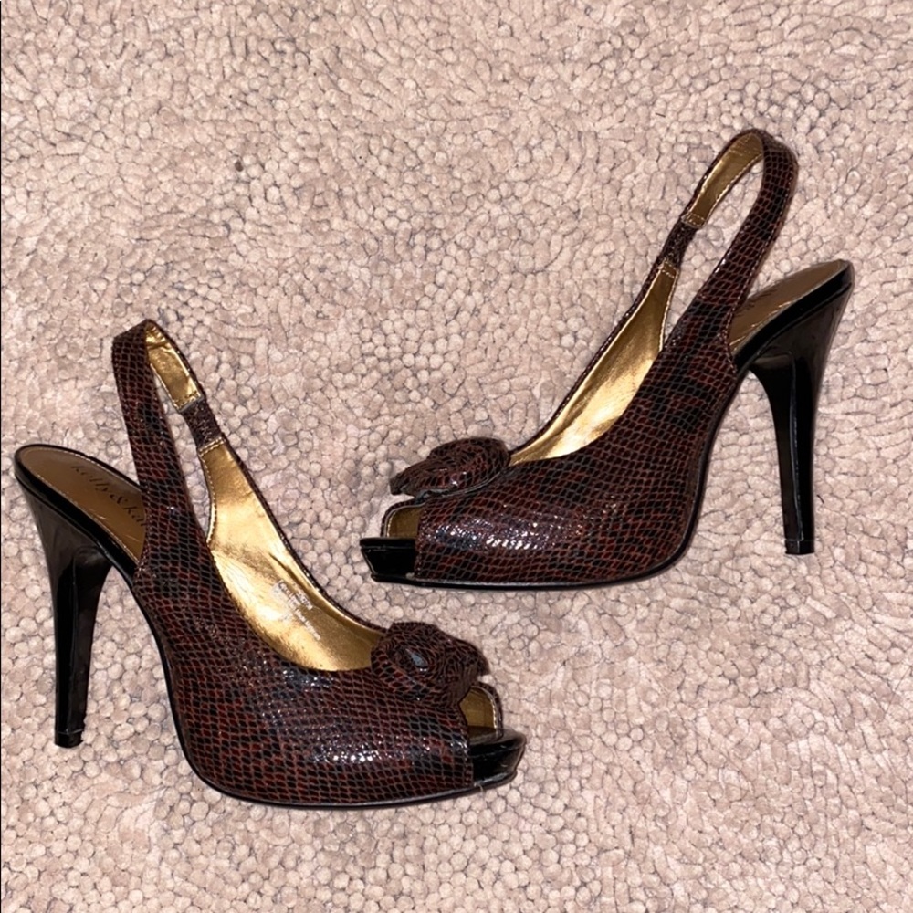 Kelly & Katie Faux Python Slingbacks